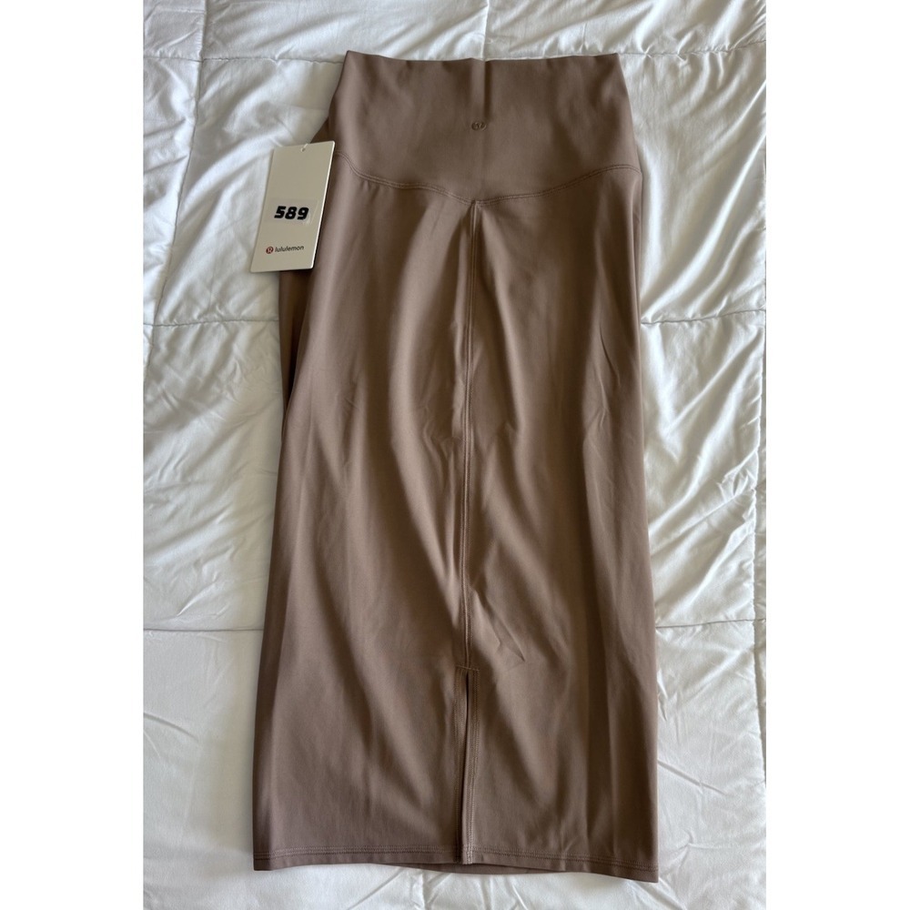 Lululemon Nulu Slim-Fit High-Rise Skirt, TPTC, Size 4, Brown Taupe Stretchy NWT - Picture 7 of 13